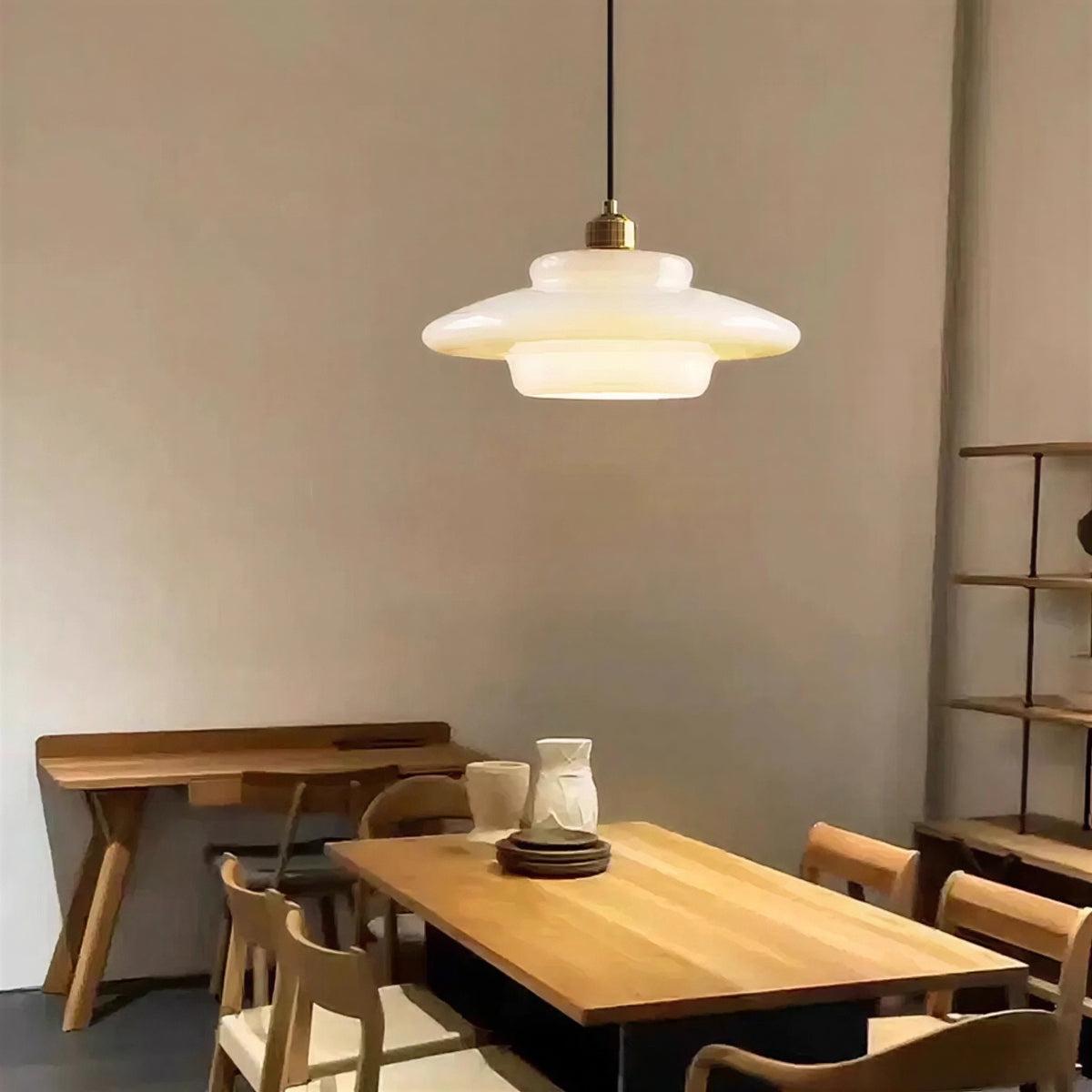 
Minimalist Pendant Light With Mid-Century Style and Adjustable Height