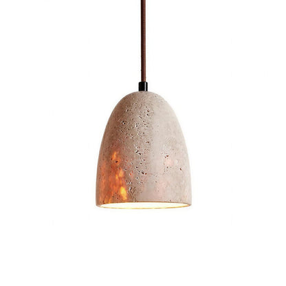 Modern Stone Pendant Light Fixture With Warm Glow