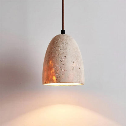 Modern Stone Pendant Light Fixture With Warm Glow