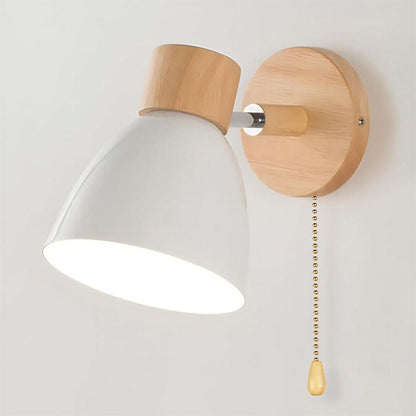 Scandinavian Wall Sconce Light With Pull Chain Switch