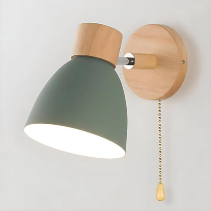 Scandinavian Wall Sconce Light With Pull Chain Switch