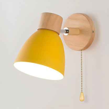 Scandinavian Wall Sconce Light With Pull Chain Switch